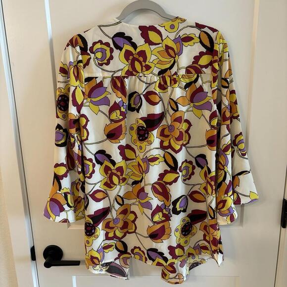 ModCloth Womens Size Small Medium Multicolor Artsy Open Tunic Cardigan Kimono - Picture 3 of 7